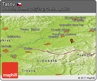 Physical Panoramic Map of Tasov