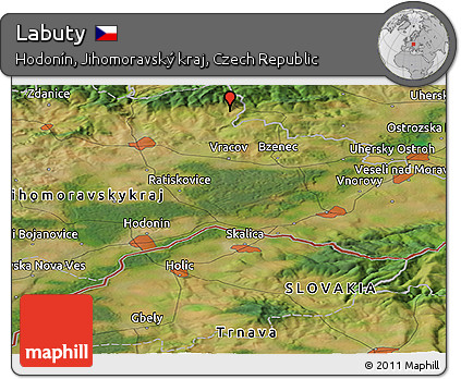 Satellite Panoramic Map of Labuty