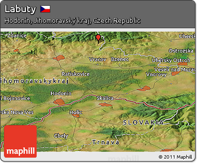 Satellite Panoramic Map of Labuty