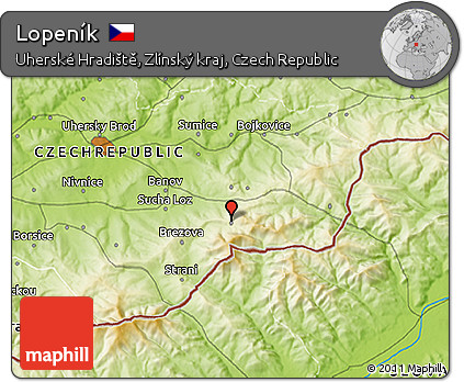 Physical 3D Map of Lopeník