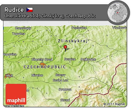 Physical 3D Map of Rudice