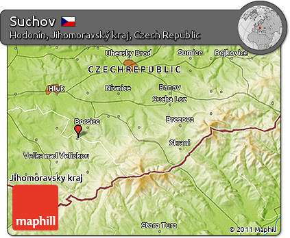 Physical 3D Map of Suchov