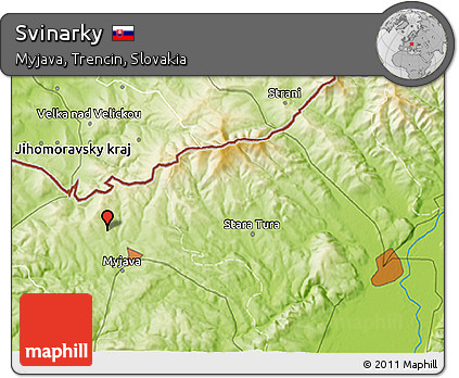 Physical 3D Map of Svinarky