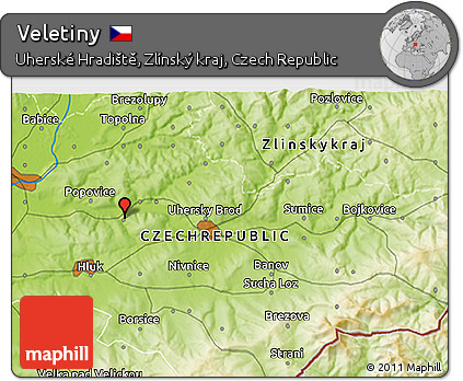 Physical 3D Map of Veletiny