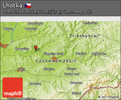 Physical 3D Map of Lhotka