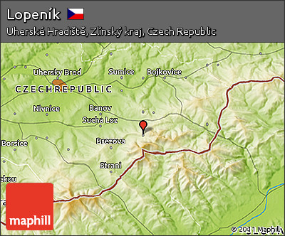 Physical 3D Map of Lopeník