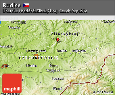 Physical 3D Map of Rudice