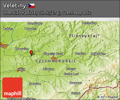 Physical 3D Map of Veletiny