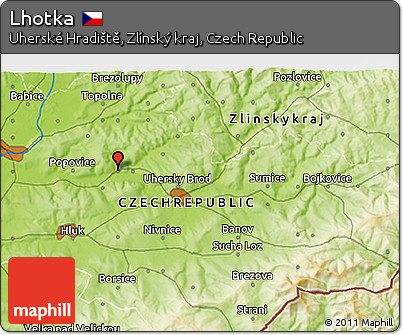Physical 3D Map of Lhotka