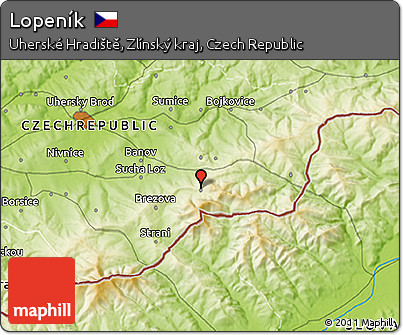 Physical 3D Map of Lopeník