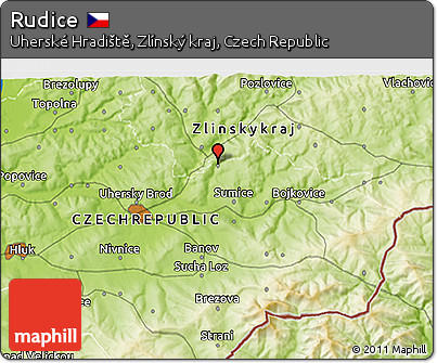Physical 3D Map of Rudice