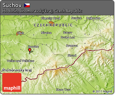 Physical 3D Map of Suchov