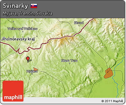 Physical 3D Map of Svinarky