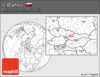 Blank Location Map of U Bláhov