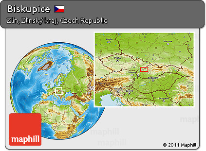 Physical Location Map of Biskupice