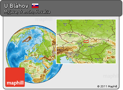 Physical Location Map of U Bláhov