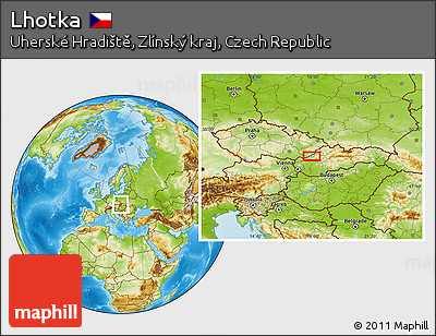 Physical Location Map of Lhotka