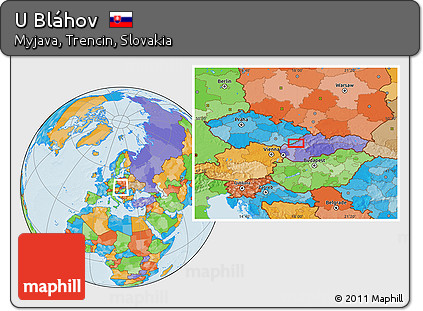 Political Location Map of U Bláhov