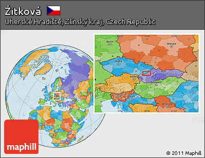 Political Location Map of Žitková