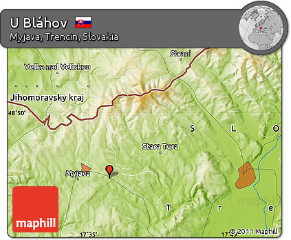 Physical Map of U Bláhov