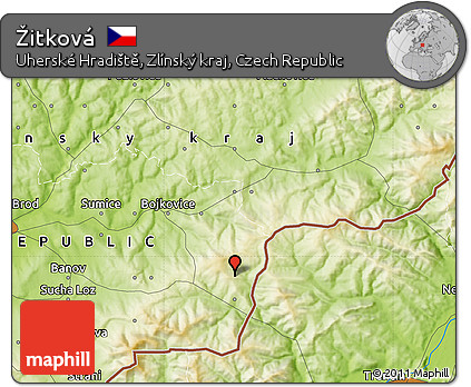 Physical Map of Žitková