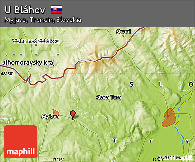 Physical Map of U Bláhov