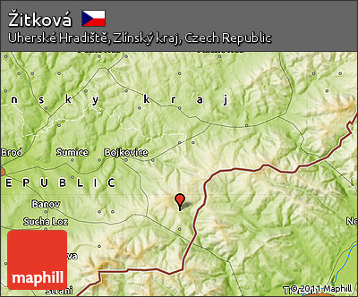 Physical Map of Žitková