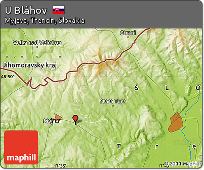 Physical Map of U Bláhov