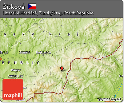 Physical Map of Žitková