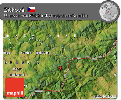 Satellite Map of Žitková