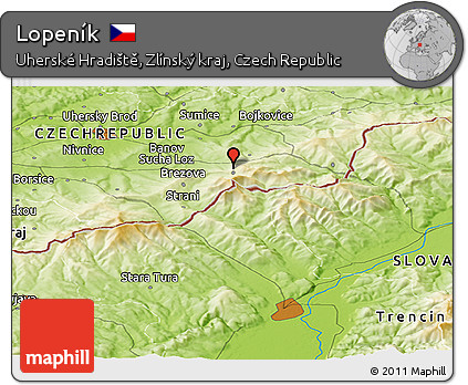 Physical Panoramic Map of Lopeník