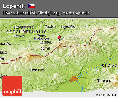 Physical Panoramic Map of Lopeník