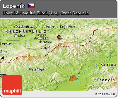 Physical Panoramic Map of Lopeník