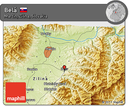 Physical 3D Map of Belá