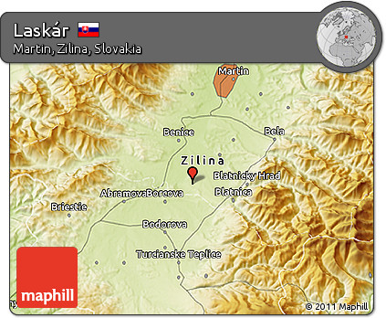 Physical 3D Map of Laskár