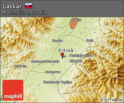 Physical 3D Map of Laskár