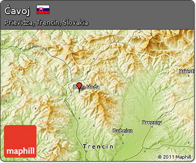 Physical 3D Map of Čavoj