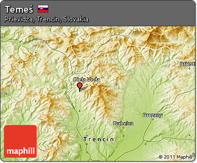 Physical 3D Map of Temeš