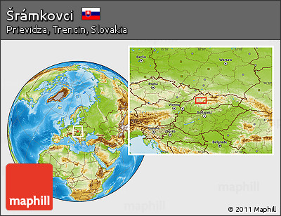 Physical Location Map of Šrámkovci