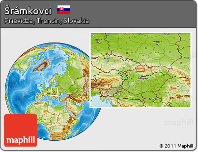 Physical Location Map of Šrámkovci