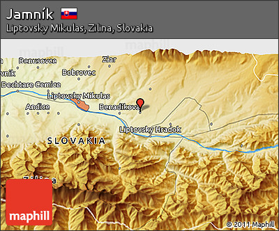 Physical 3D Map of Jamník