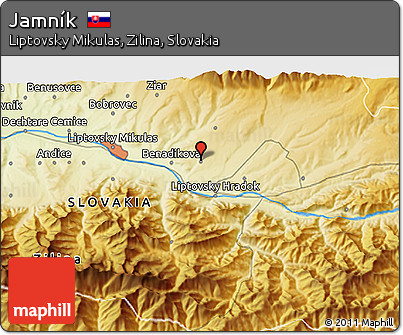 Physical 3D Map of Jamník