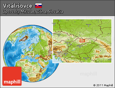 Physical Location Map of Vitálišovce