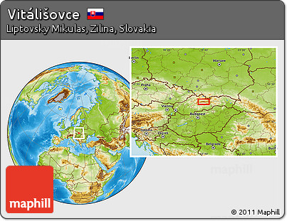 Physical Location Map of Vitálišovce