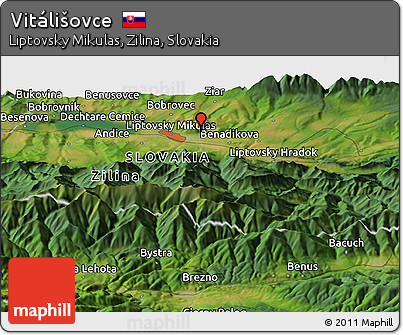 Satellite Panoramic Map of Vitálišovce