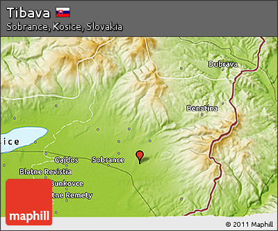 Physical 3D Map of Tibava