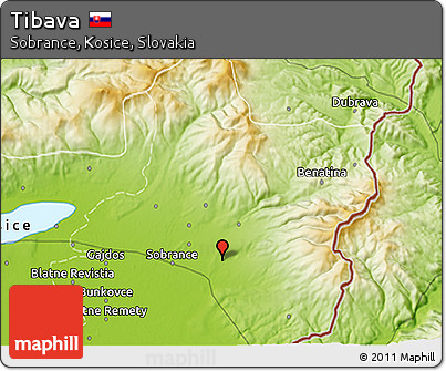 Physical 3D Map of Tibava