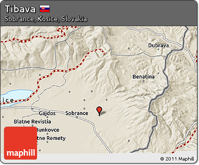 Shaded Relief 3D Map of Tibava