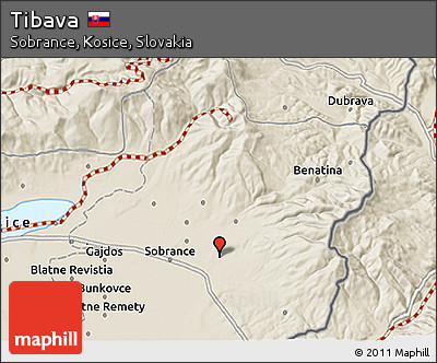 Shaded Relief 3D Map of Tibava