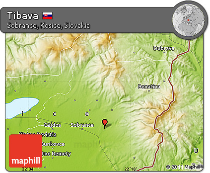 Physical Map of Tibava